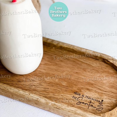 Milk & Macarons Cookie Tray for Santa, Christmas Eve Traditions, Christmas Macarons