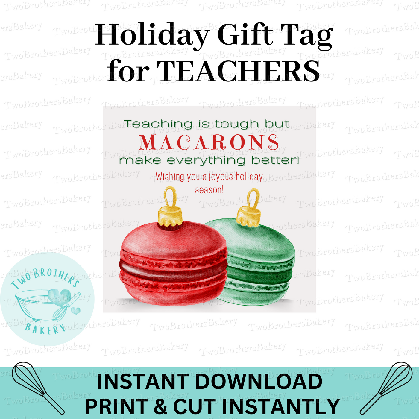 Teachings Tough-Macaron Gift Tag