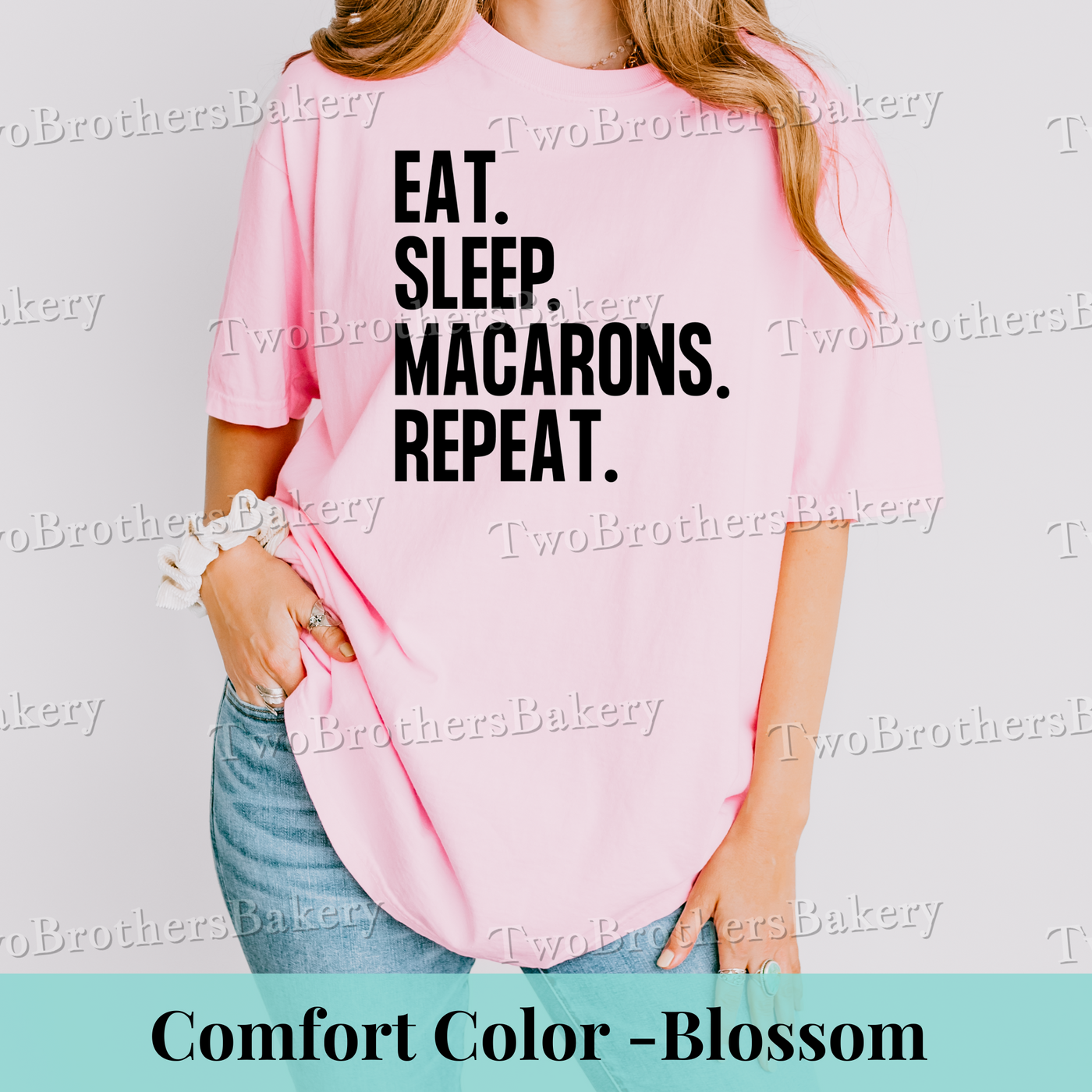 Eat Sleep Macarons Repeat-Tee