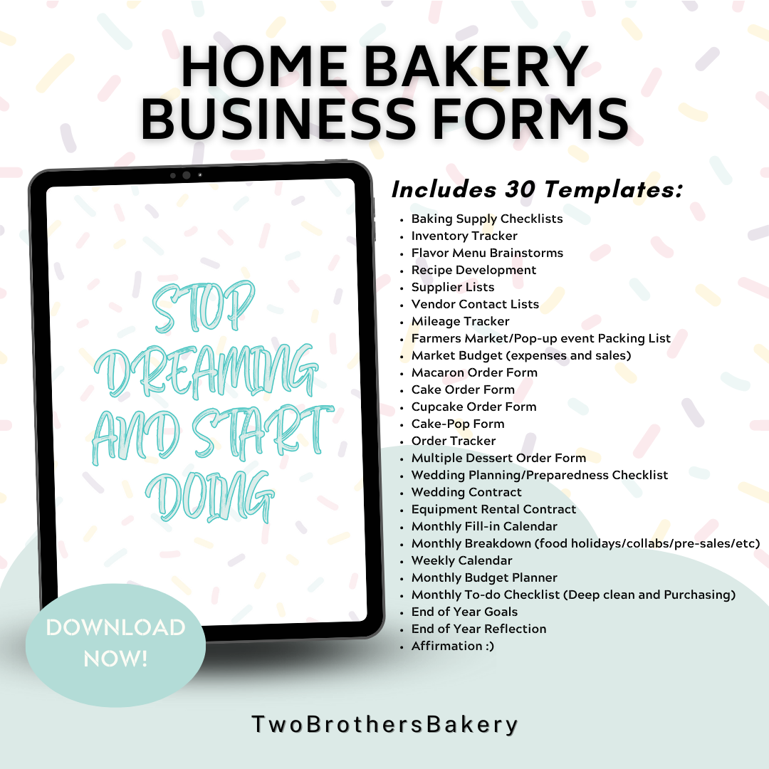 Business Form Templates for the Home Baker