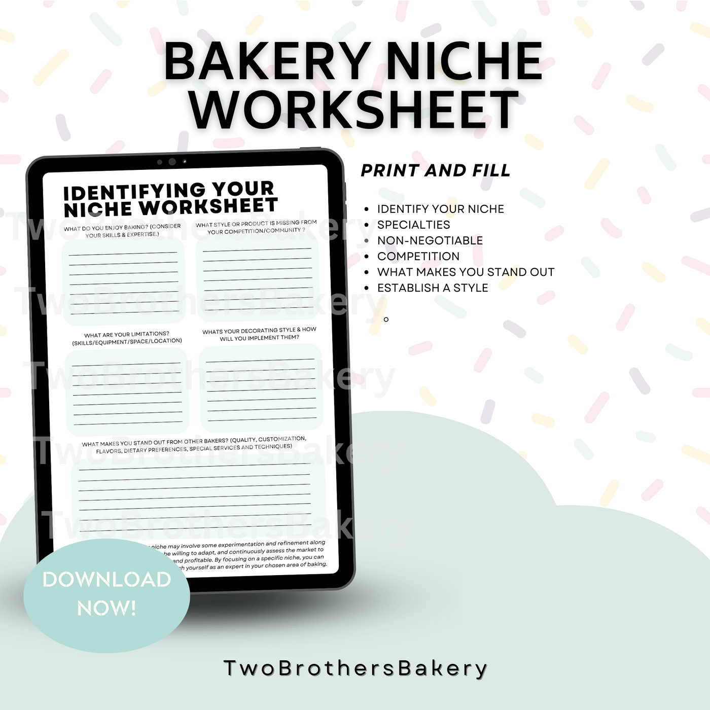 Identifying your Niche Worksheet