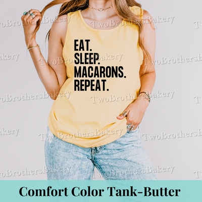 Eat Sleep Macarons Repeat- Tank