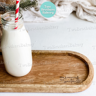 Milk & Macarons Cookie Tray for Santa, Christmas Eve Traditions, Christmas Macarons