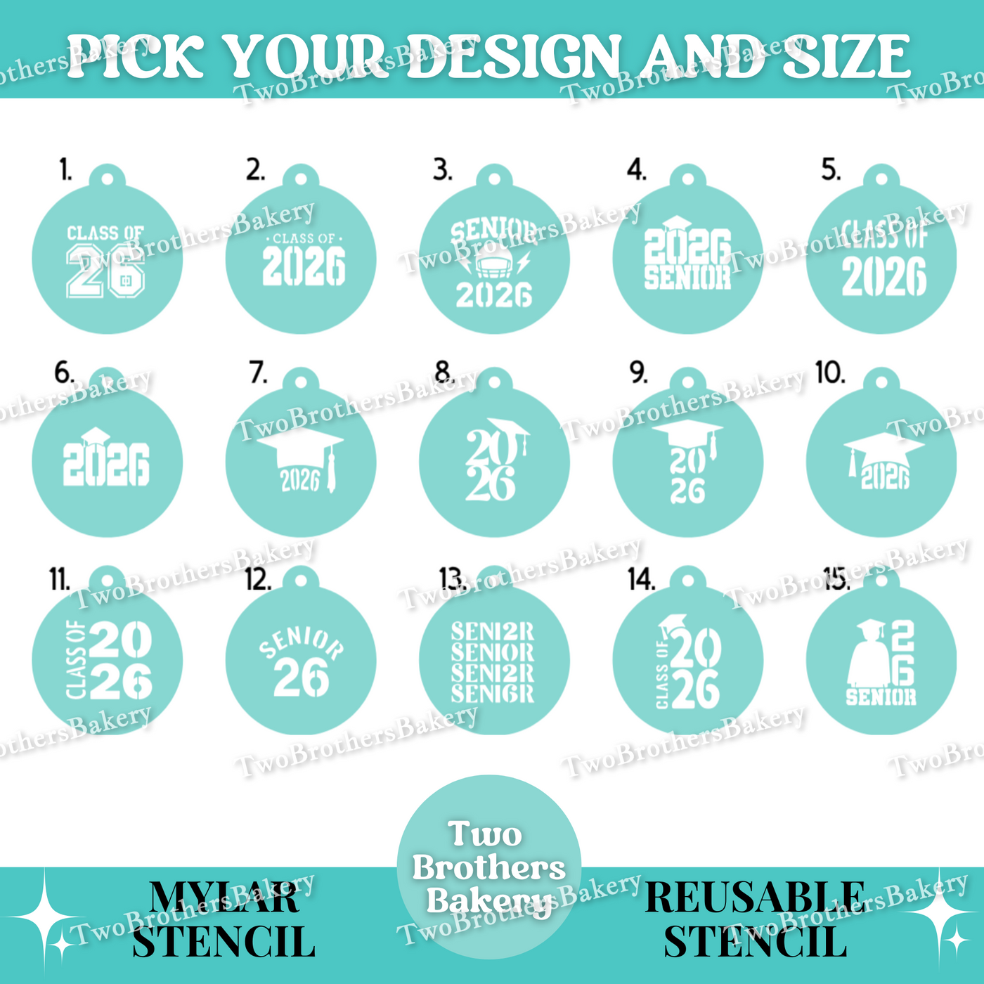 Class of 2026 Graduation Stencils