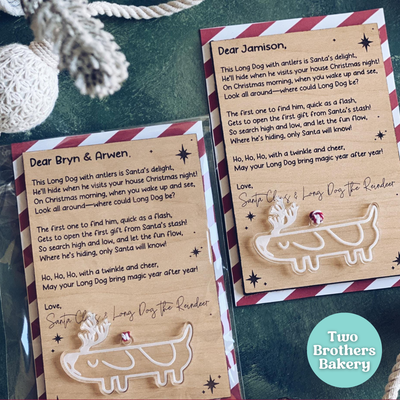 Long Dog Christmas Tradition - Long Dog Ornament & Hide and Seek Game, Personalized Family Keepsake, Kids Holiday Ornament, Family Keepsake