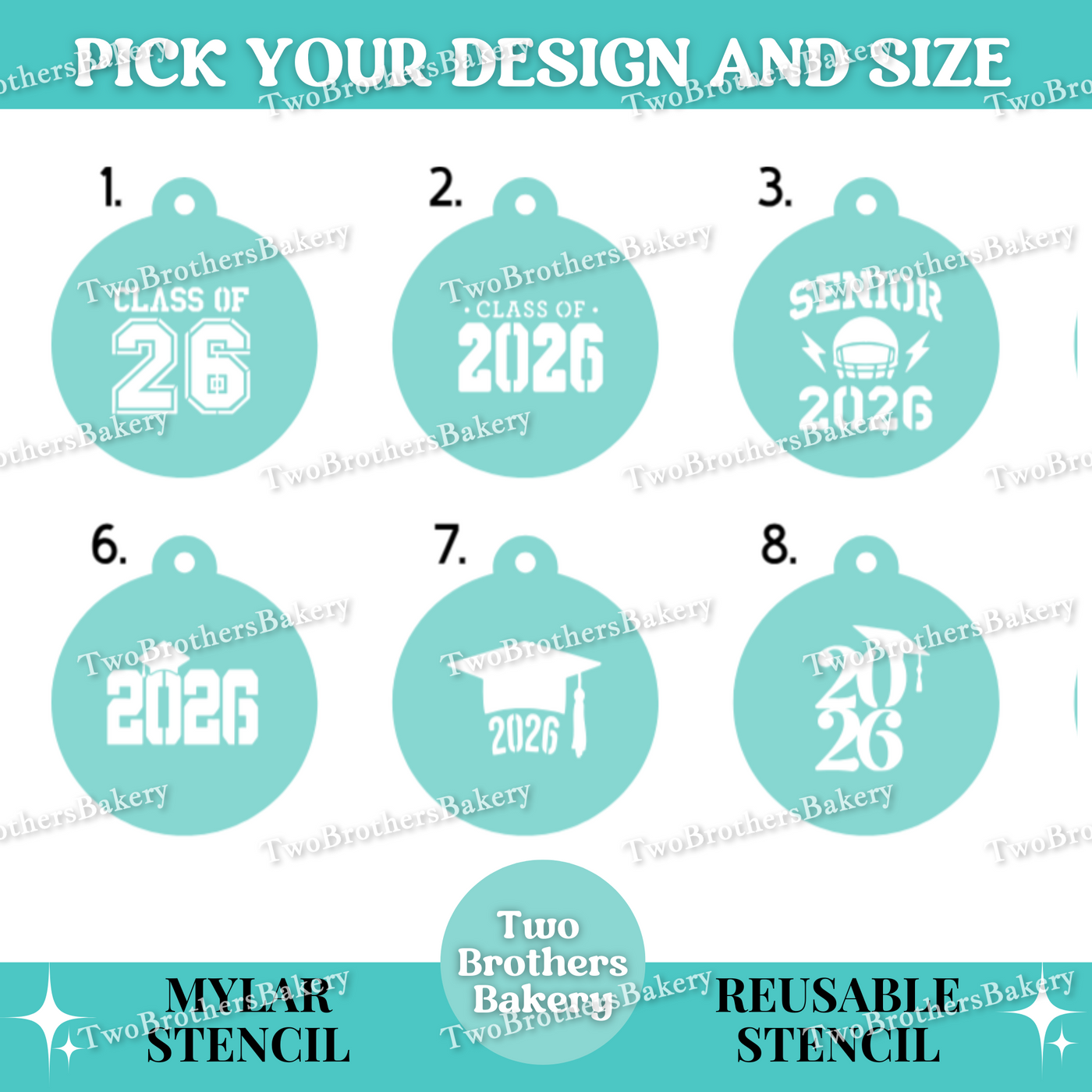 Class of 2026 Graduation Stencils