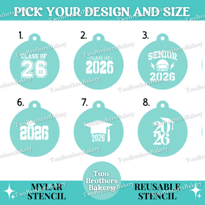 Class of 2026 Graduation Stencils