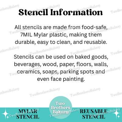 Six Seven Themed Stencils, Christmas 6-7 Stencils