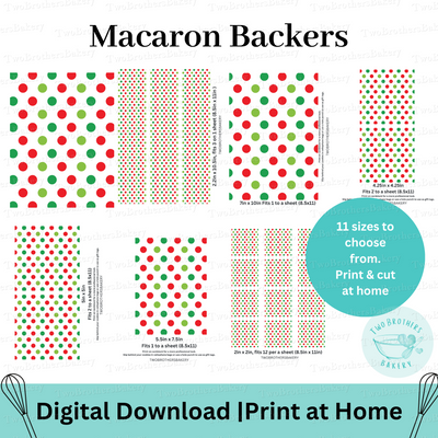 Traditional Xmas Polka Dots- Christmas Backer