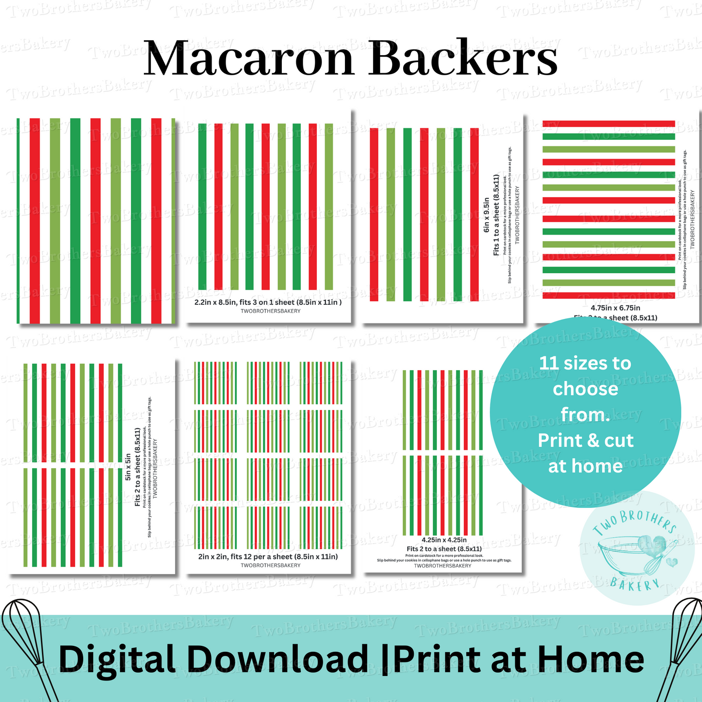 Xmas Stripes- Christmas Backer