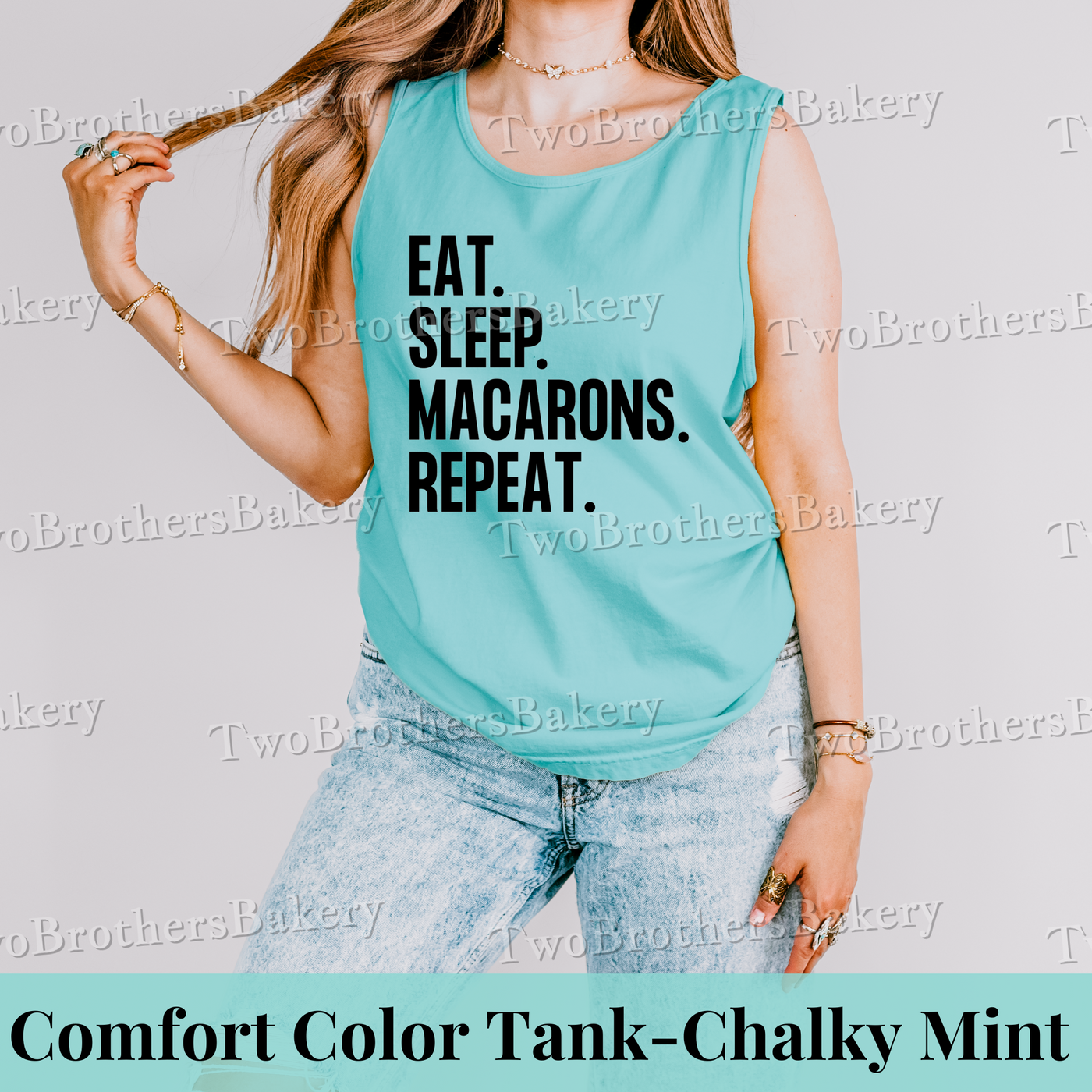 Eat Sleep Macarons Repeat- Tank