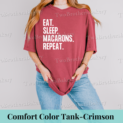 Eat Sleep Macarons Repeat-Tee