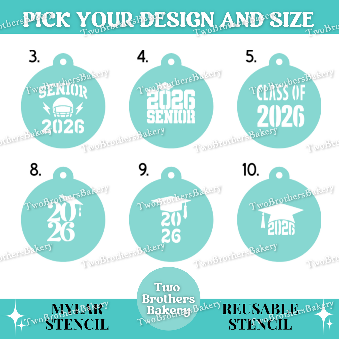 Class of 2026 Graduation Stencils