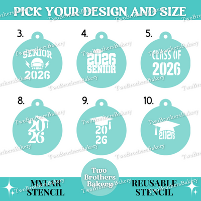Class of 2026 Graduation Stencils