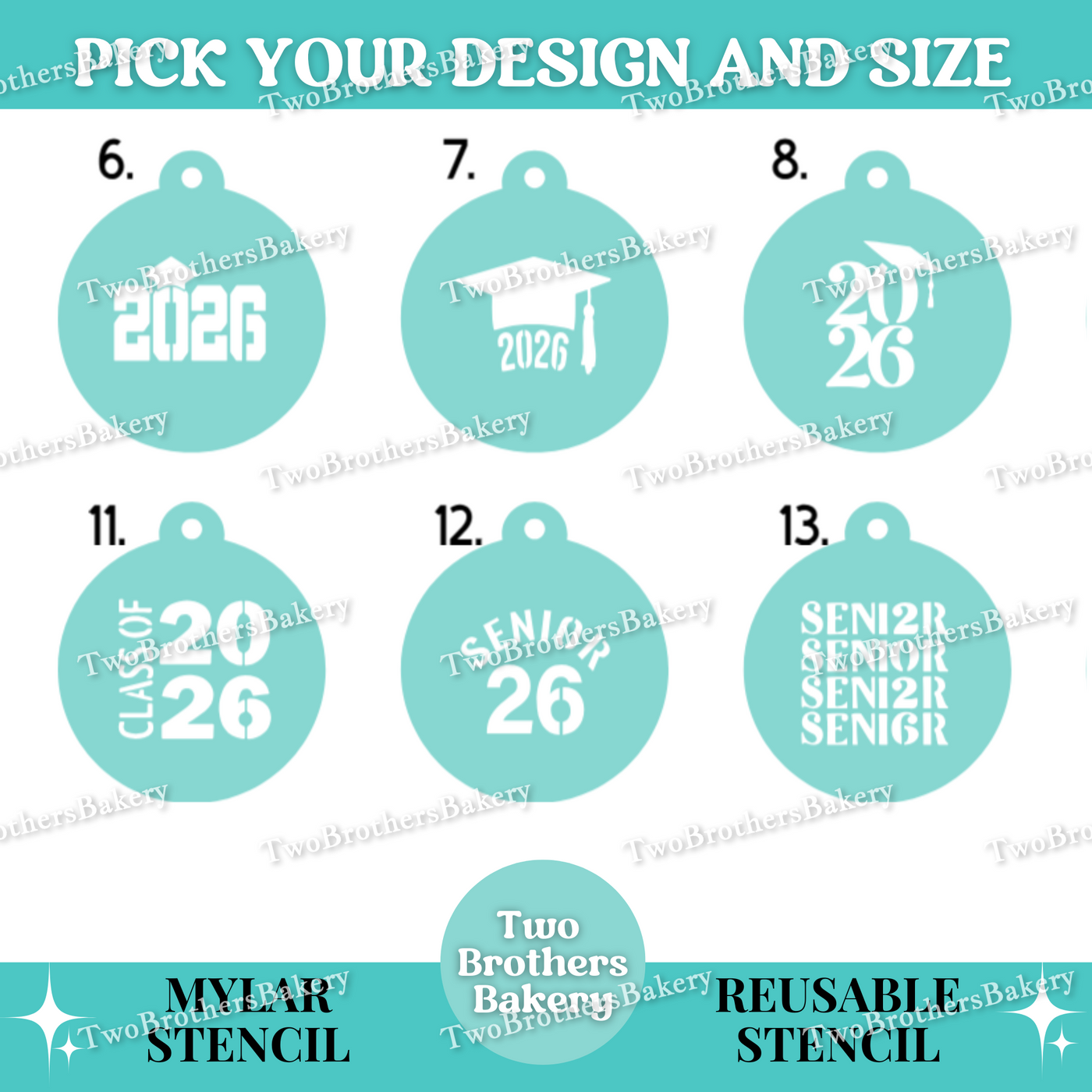 Class of 2026 Graduation Stencils