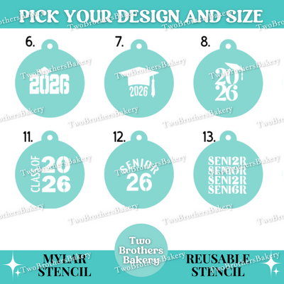 Class of 2026 Graduation Stencils