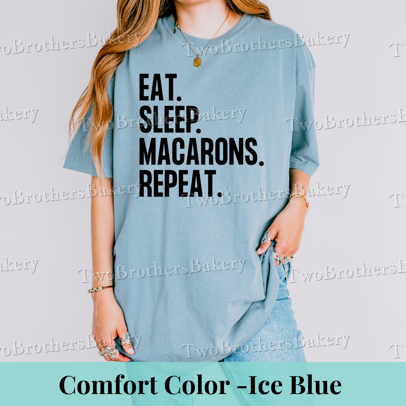 Eat Sleep Macarons Repeat-Tee