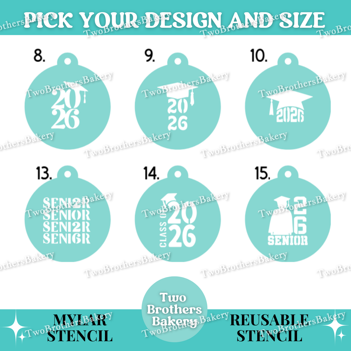 Class of 2026 Graduation Stencils