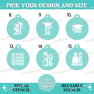 Class of 2026 Graduation Stencils