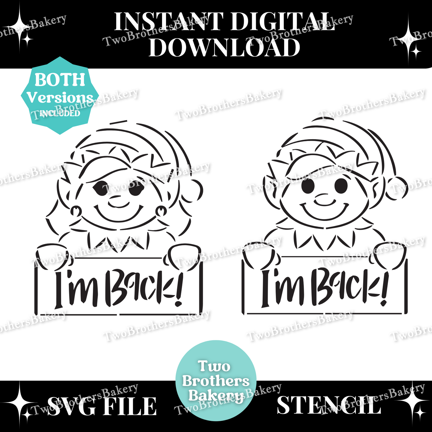 Paint Your Own Elf SVG (Stencils)