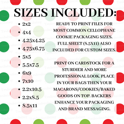 Traditional Xmas Polka Dots- Christmas Backer