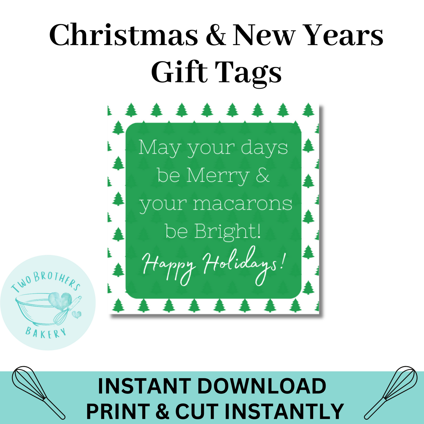 Macarons be Bright Gift Tag