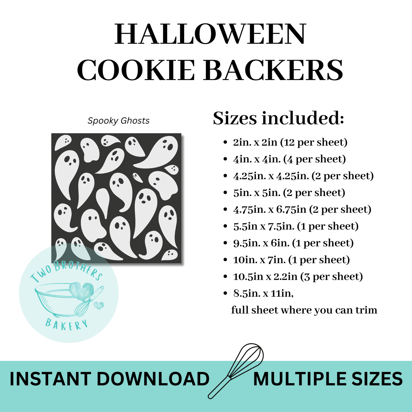 Spooky Ghosts Cookie Backers