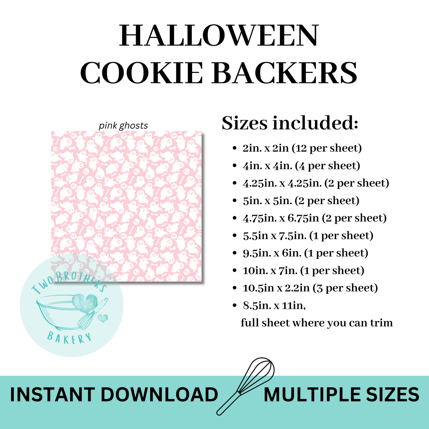 Pink Ghosts Cookie Backers