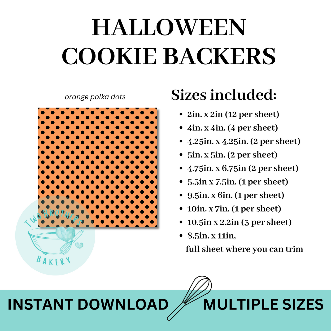 Orange Polka Dots Cookie Backers