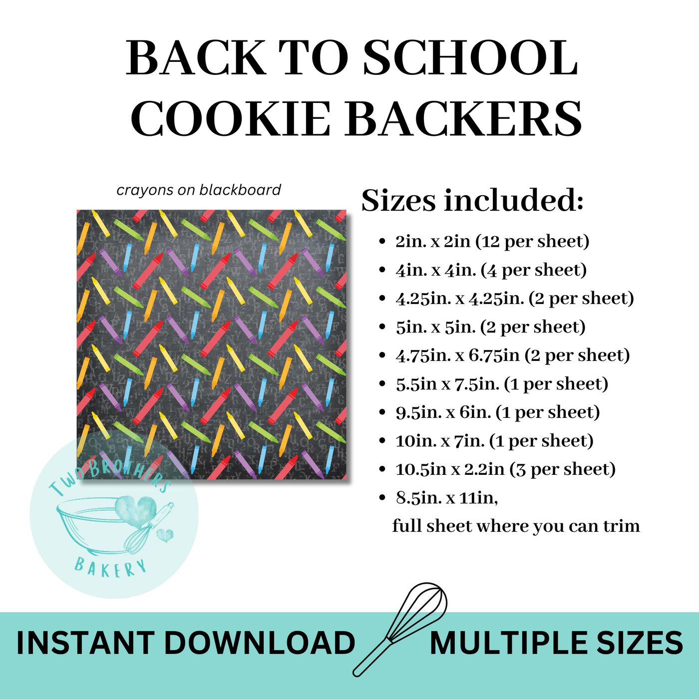 Crayon Pattern Cookie Backers