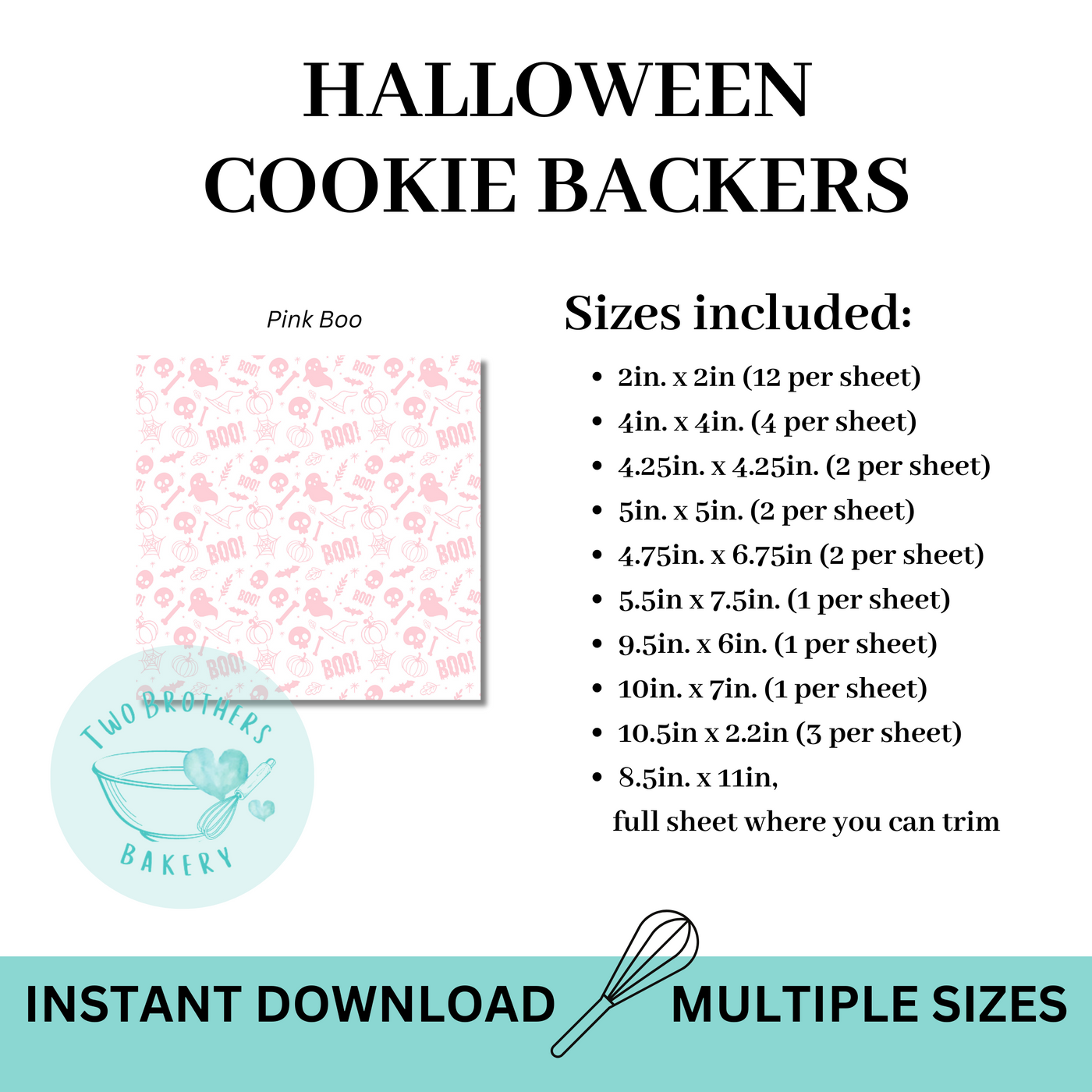 Pink Boo Cookie Backers