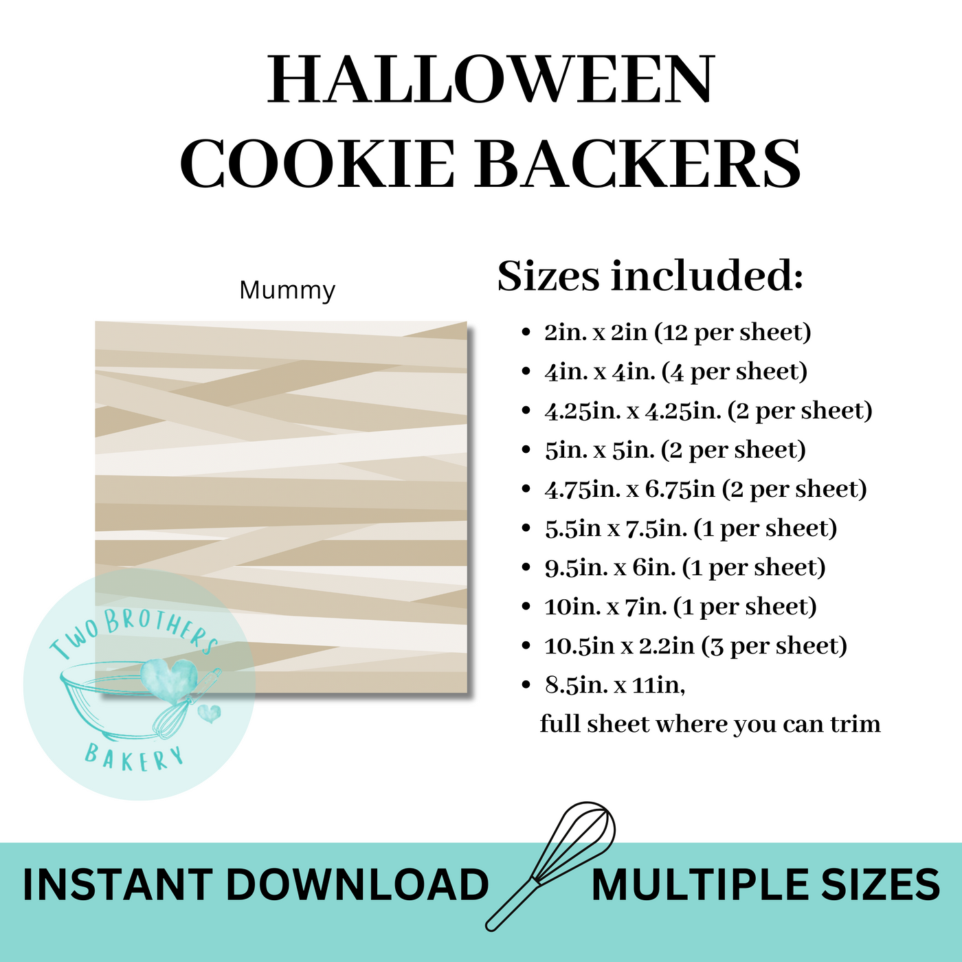 Mummy Wraps Cookie Backers