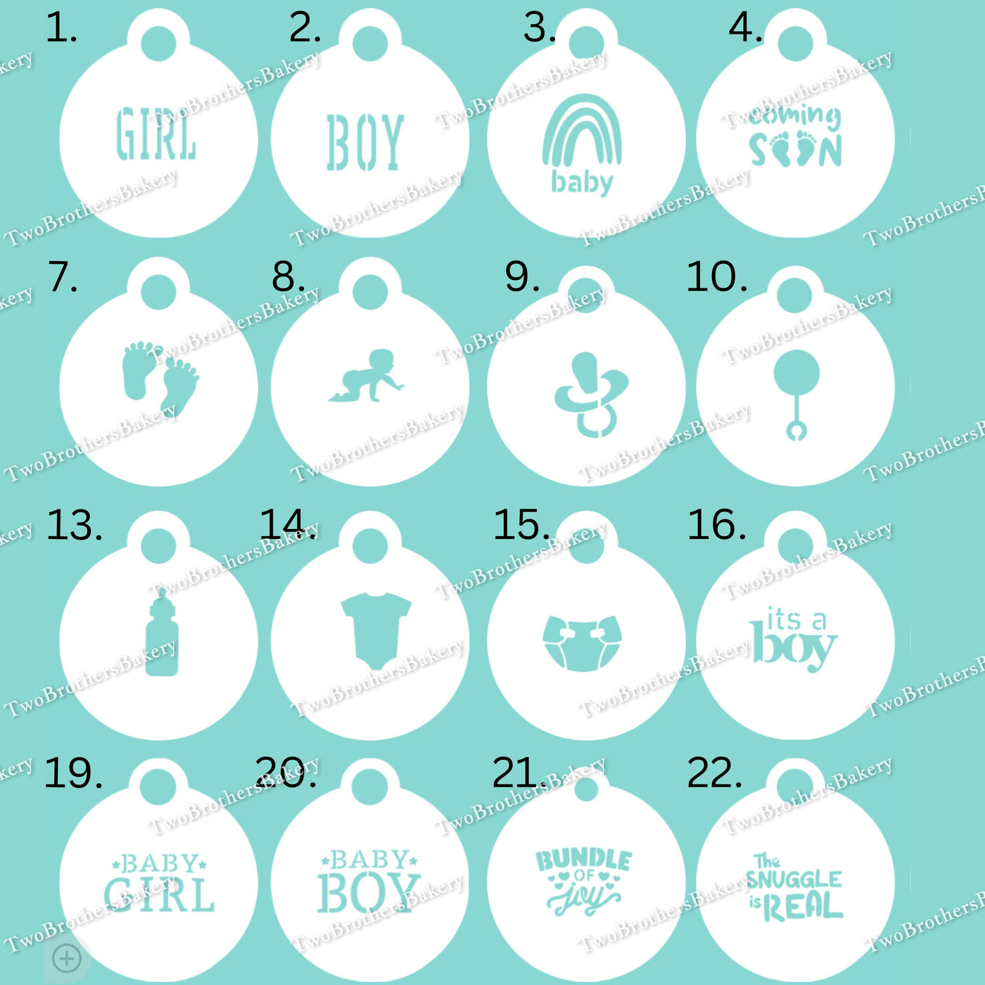 Baby Shower Themed Stencils, Baby Sprinkle, Baby Announcement Stencils