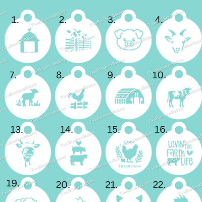 Barn Animal Themed Stencils, Farm Life Themed Stencils