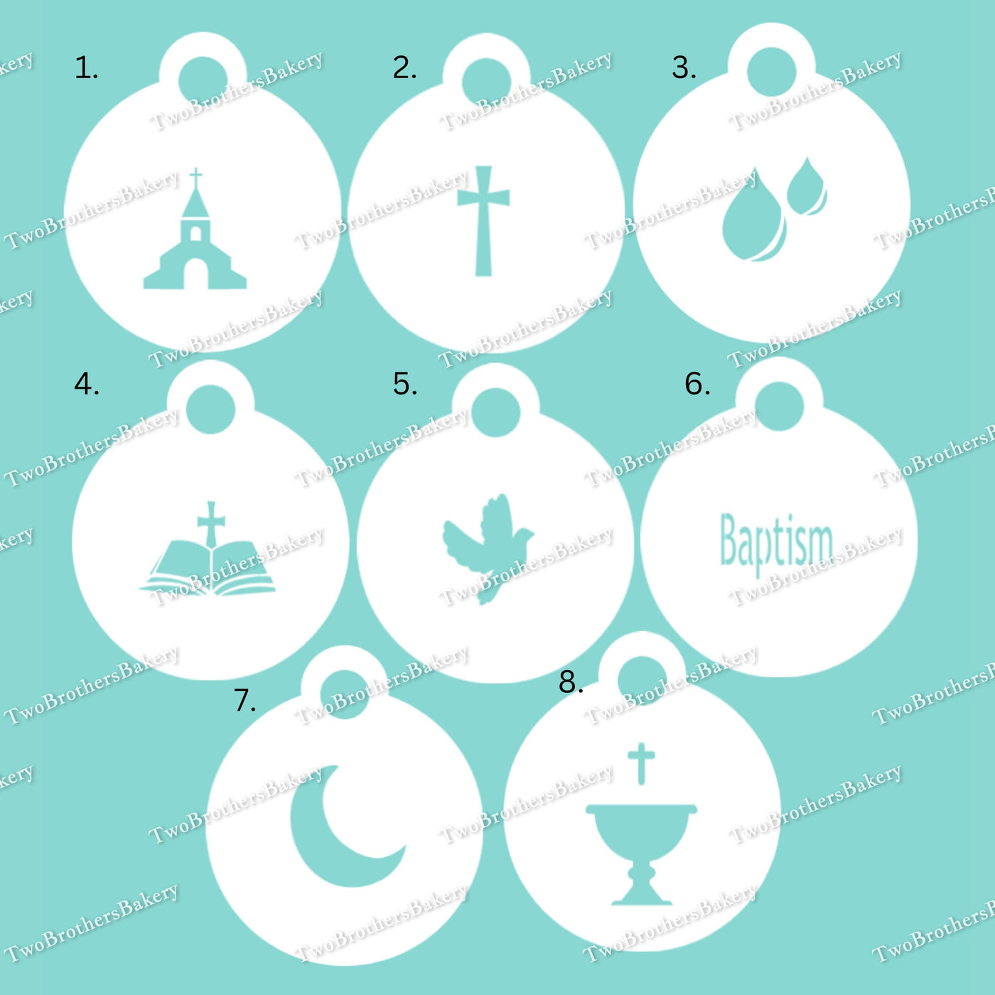 Baptism Themed Stencils, Religious Themed Stencils