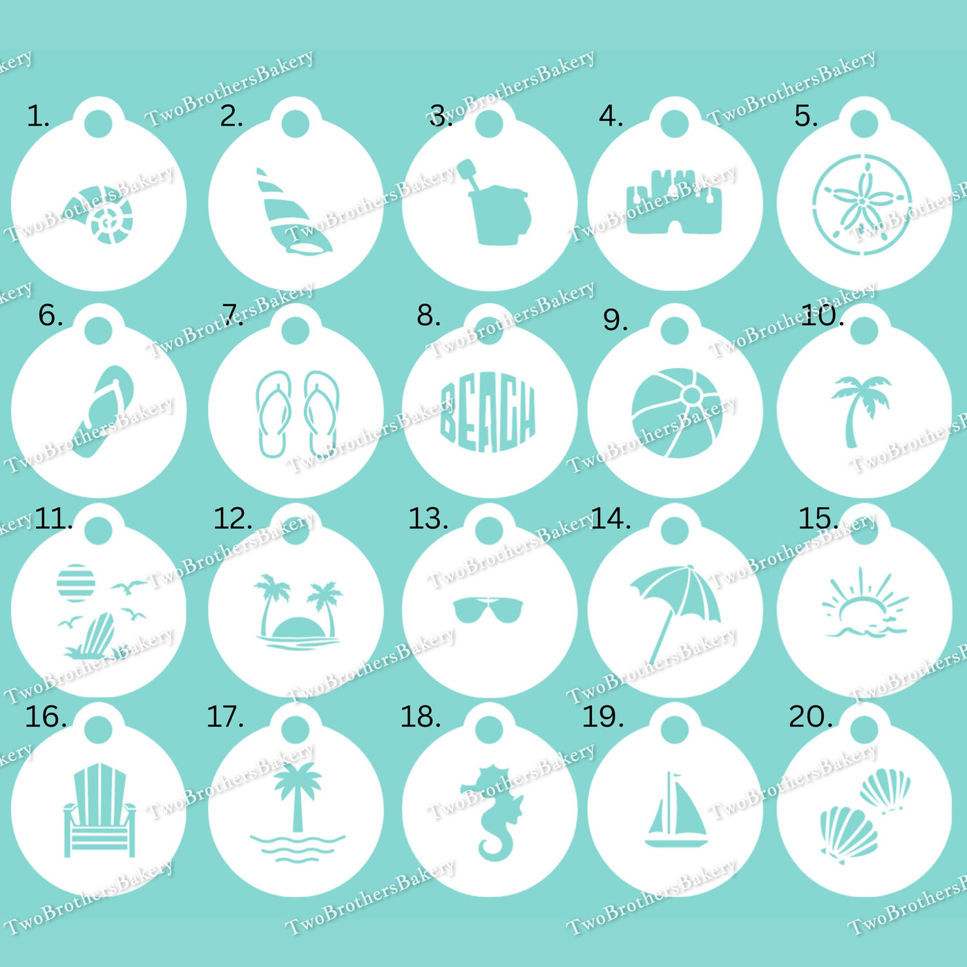 Beach Themed Stencils, Ocean Stencils, Water Life Stencils