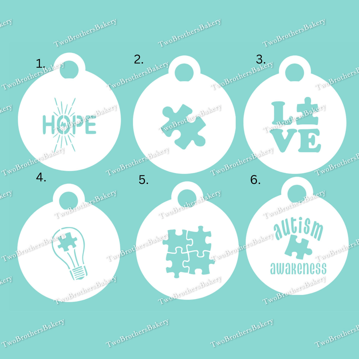 Autism Themed Stencils, Autism Awareness, Neurodivergent, Spectrum Stencils