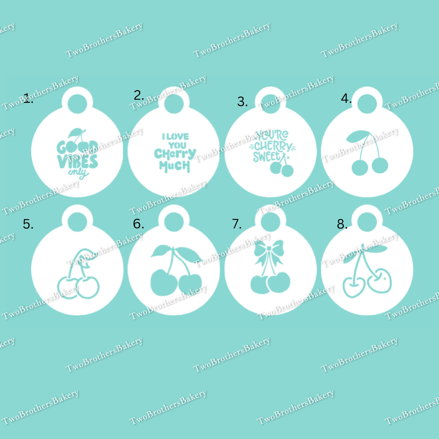 Cherry Themed Stencils, Fruit Stencils