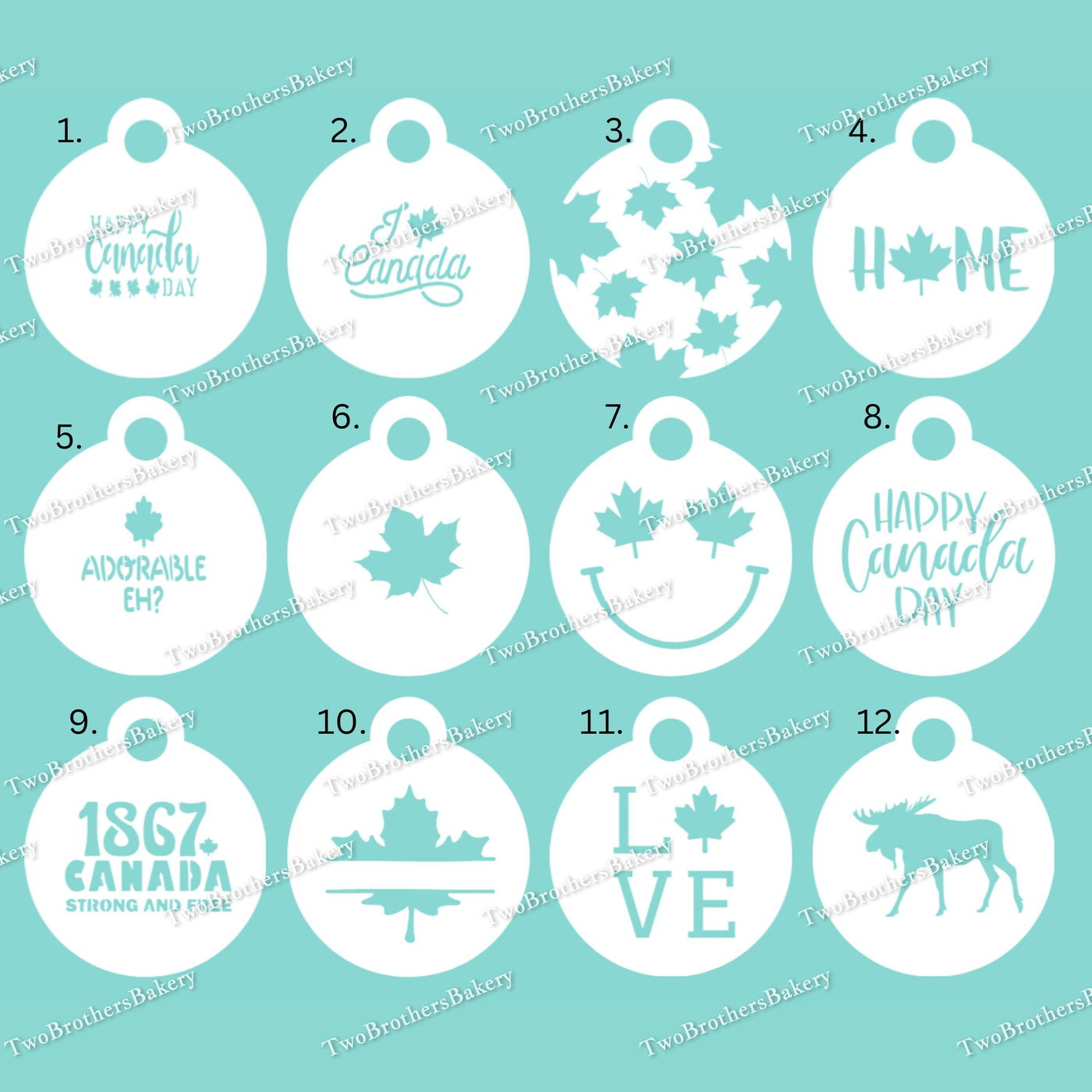 Canada Themed Stencils, Canada Stencils