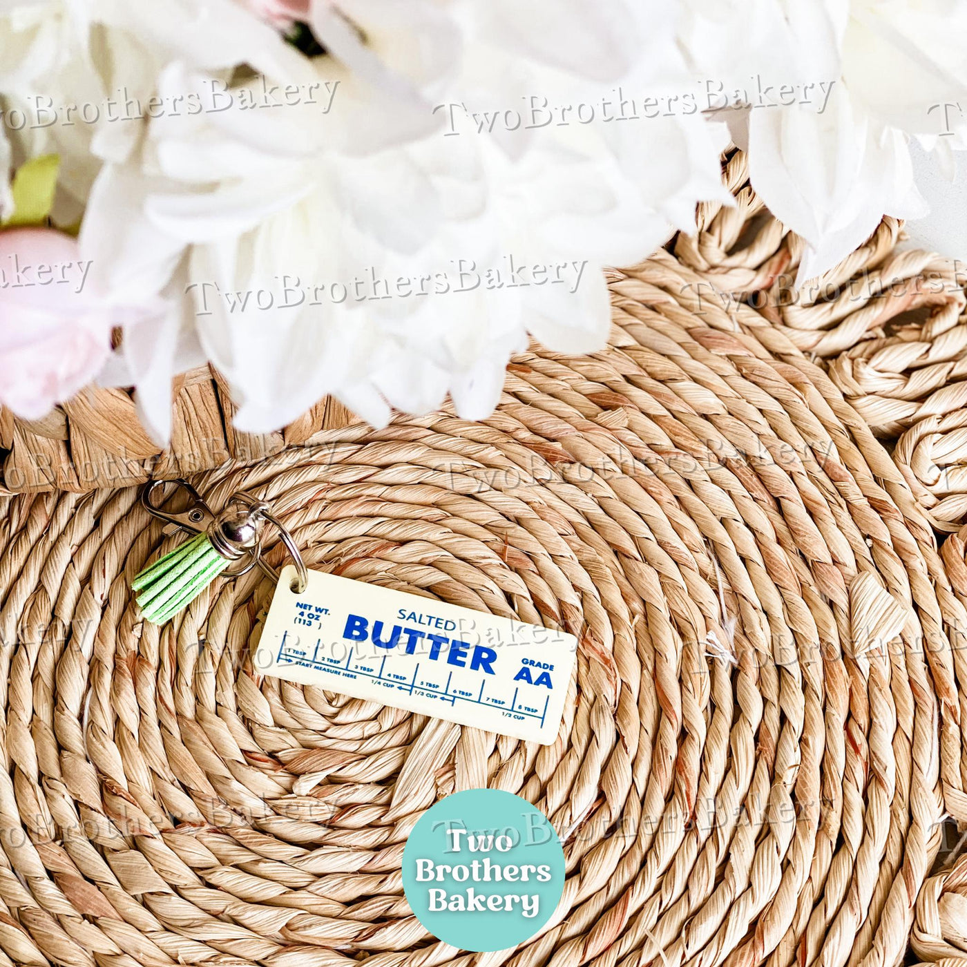 Butter Keychain, Funny Baking Gift, Baker Keychain, Cottage Baker Gift, Pastry Chef Accessory, Foodie Keychain, Butter Lover Gift