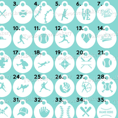 Baseball Themed Stencils, Sports Stencils