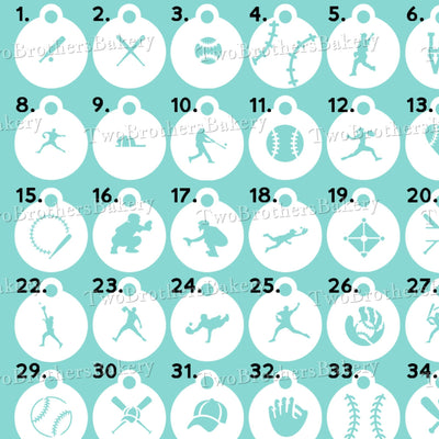 Baseball Themed Stencils, Sports Stencils