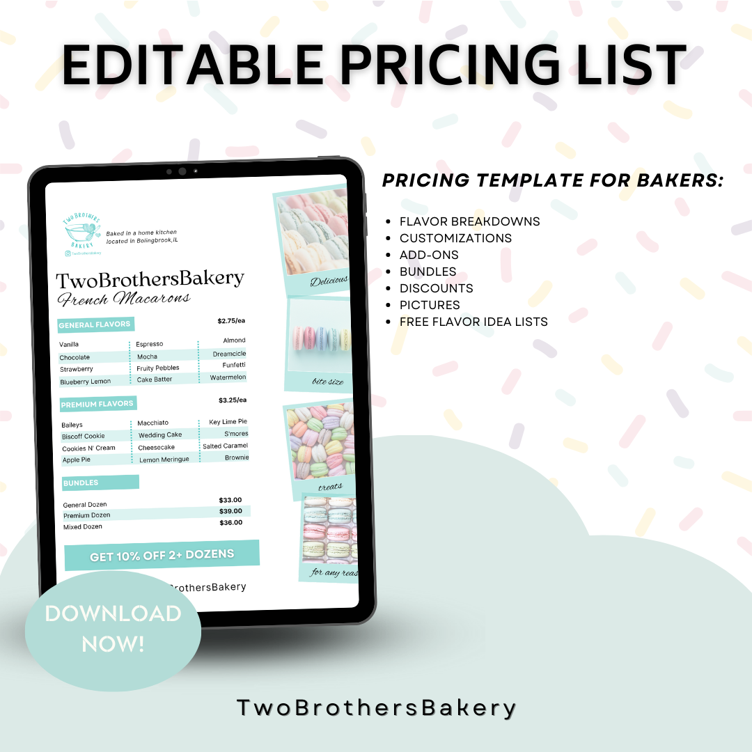 Editable Pricing Menu