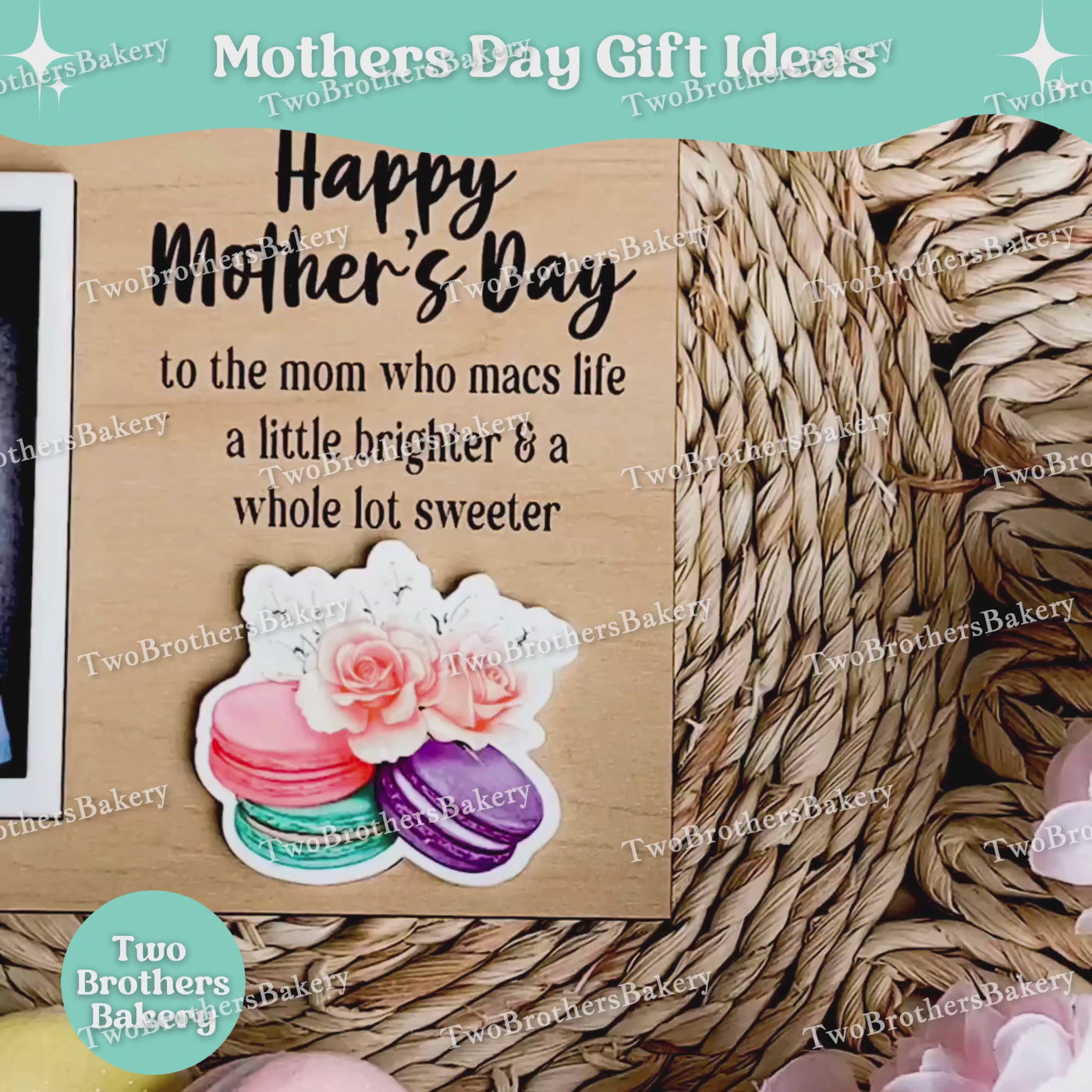 Mothers Day Macaron Photo Frame Personalized Gift for Mom ...