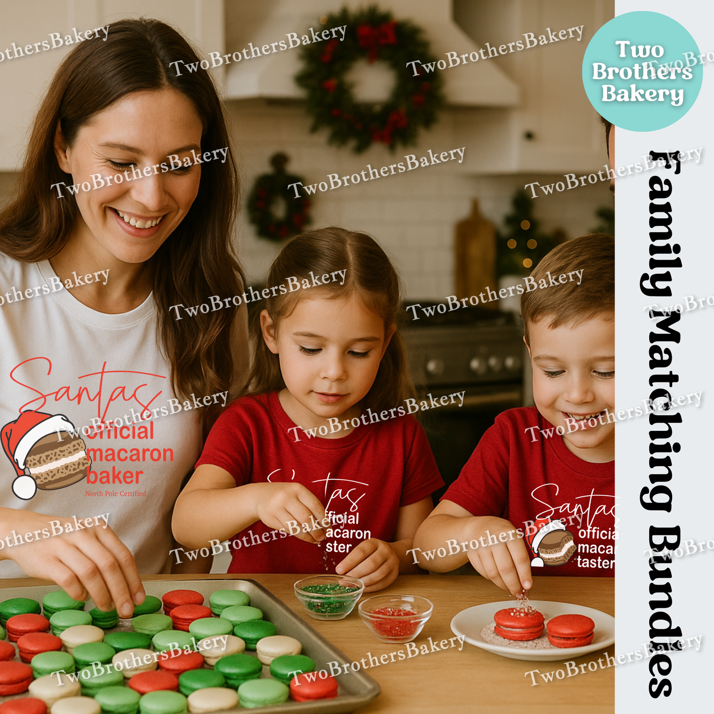 Santas Official Macaron Baker/Taster, Family Matching Bundle Deals