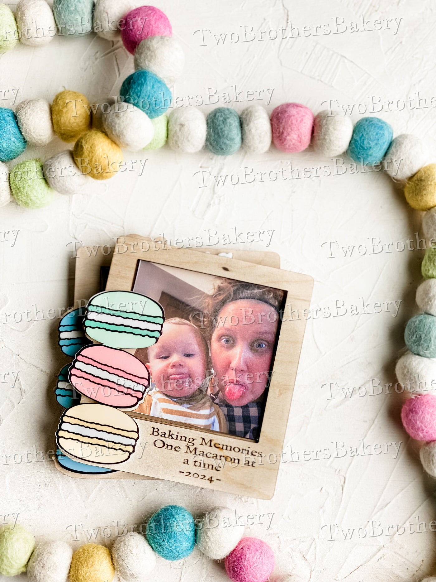 Baking Memories One Macaron At a Time Magnetic Photo Frame