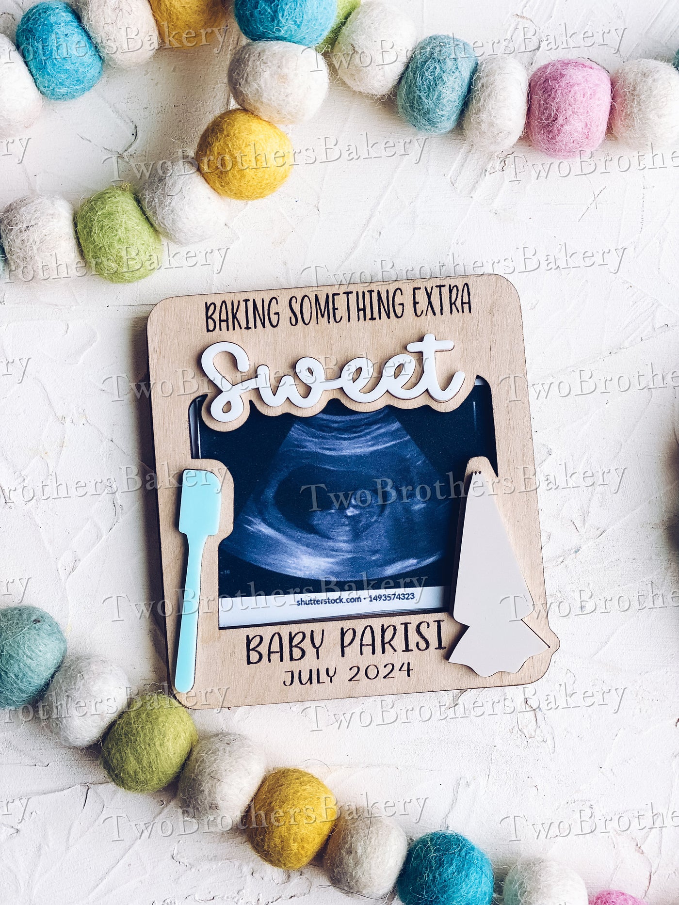 Baking Something Extra Sweet Sonogram Picture Frame