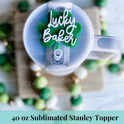 Acrylic Shamrock 40oz Stanley Topper