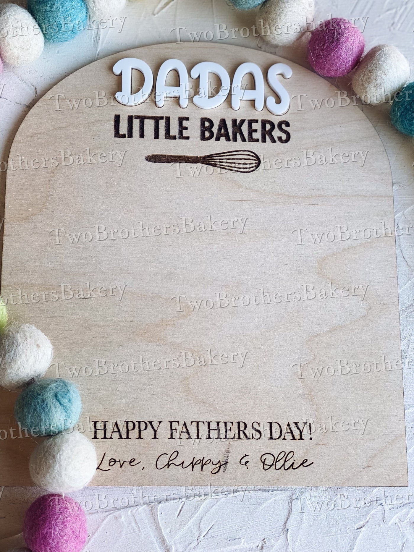 Dadas Little Baker Hand Print Sign