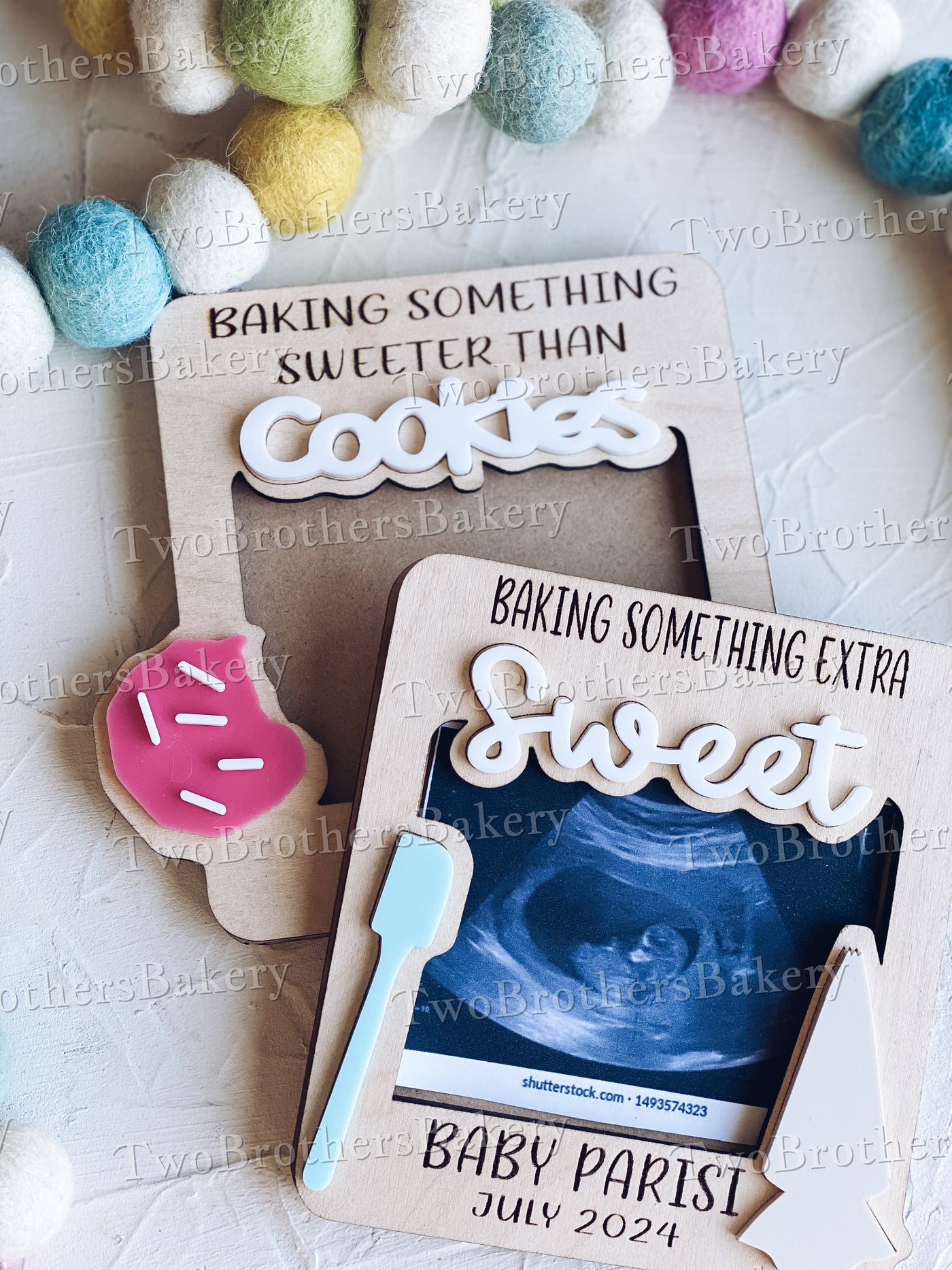 Baking Something Extra Sweet Sonogram Picture Frame